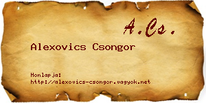 Alexovics Csongor névjegykártya